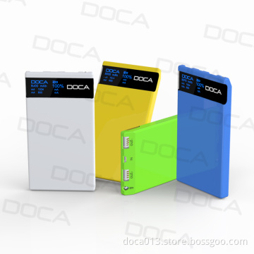 DOCA D601 Ultrathin 8000mAh Protable Power Bank With LED Screen 2.1A Output